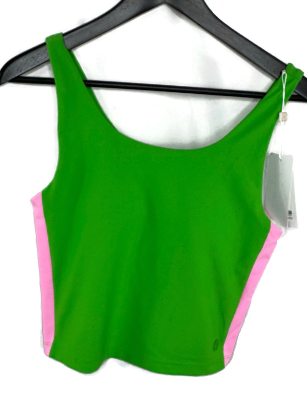 Lilly Pulitzer Luxletic Aribra Putting Green Tank with Pink & White Stripes - Picture 4 of 11